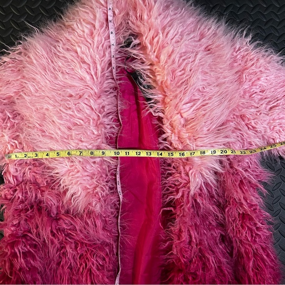 Pink Ombre Faux Fur Coat - Picture 11 of 11